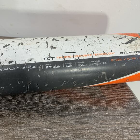 Easton Mako BBCOR 33” 30 Oz (-3) 2-5/8" Baseball Bat Power Brigade BB14MK - Picture 7 of 11